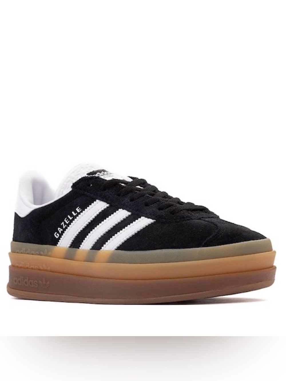 adidas Gazelle Platform Sneakers - Black/White with platform Gum Sole NWT 8.5